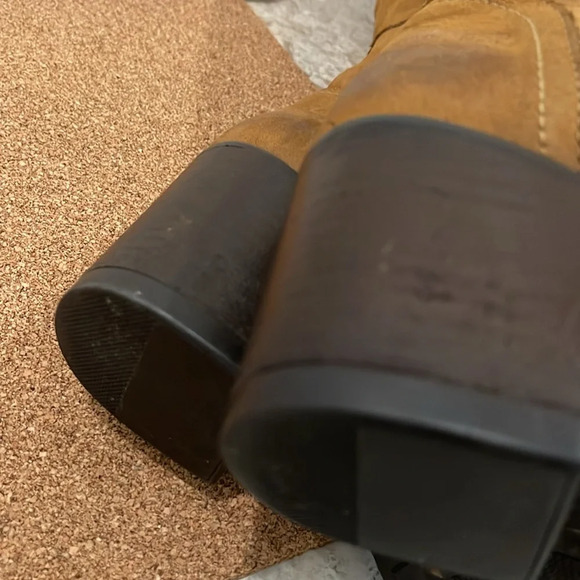 Vintage Levi’s Leather tan block heel riding western cowgirl cowboy boots sz 6 - Picture 13 of 17